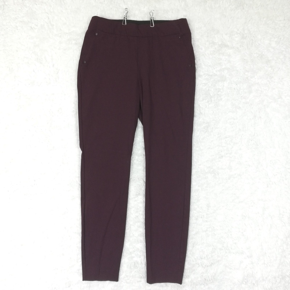 Maurices Womens Pants Ankle Pull On Skinny Dark Burgundy Stretch M
